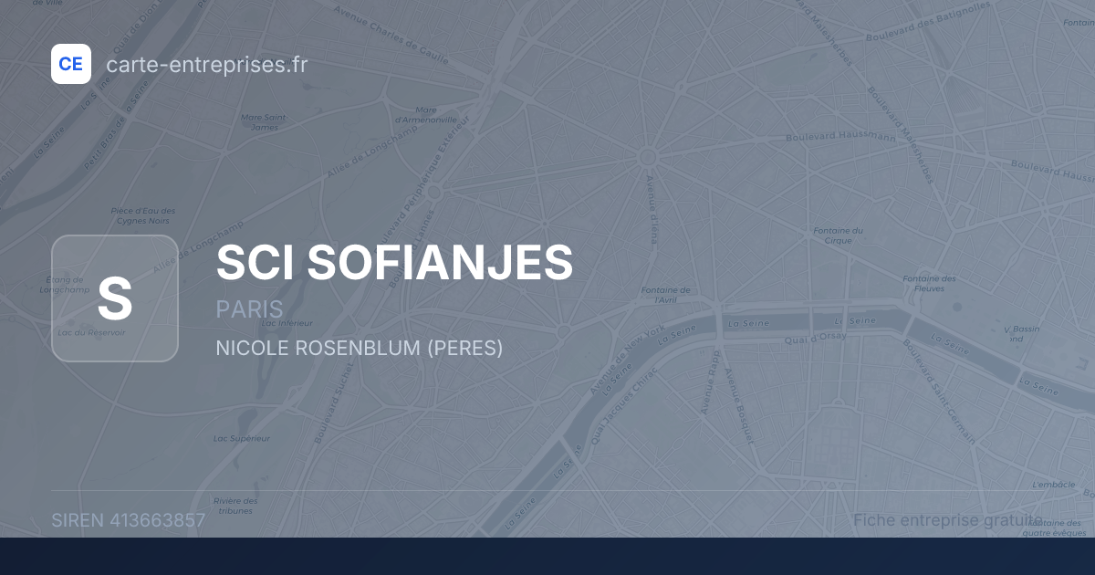 SCI SOFIANJES — 413663857 — fiche entreprise
