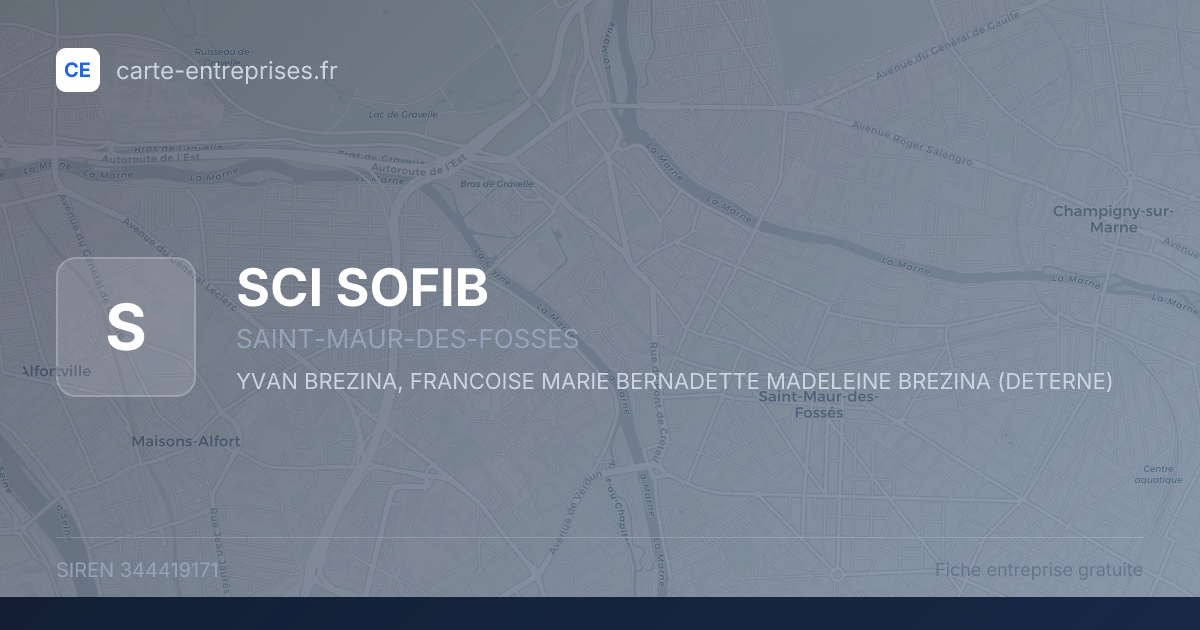 SCI SOFIB — 344419171 — fiche entreprise