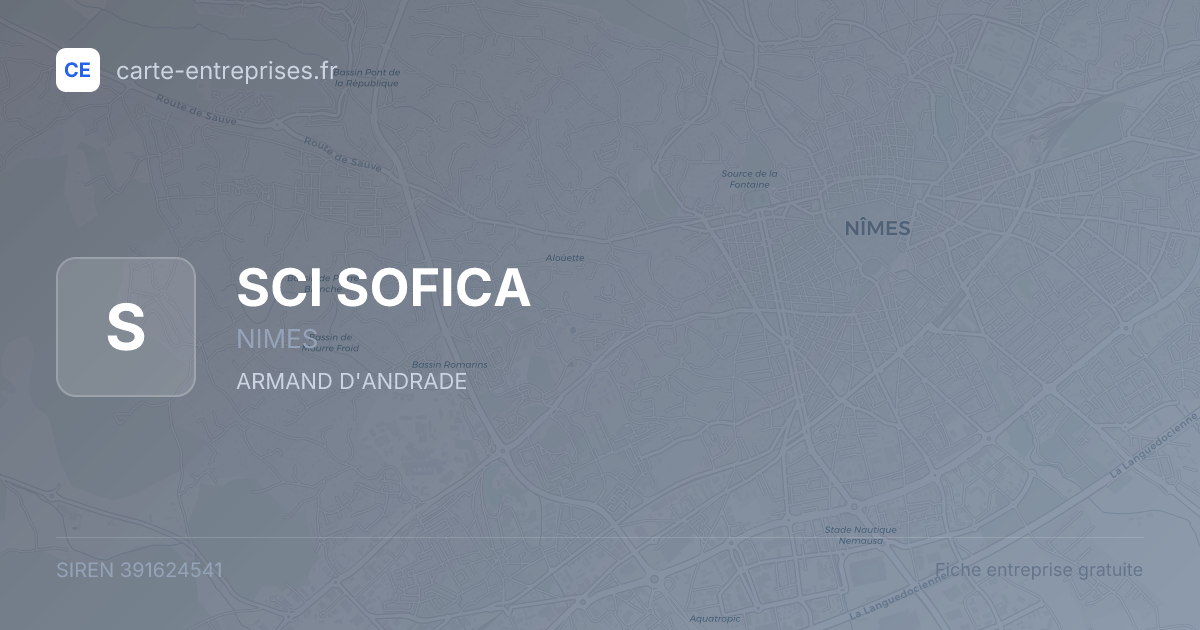 SCI SOFICA — 391624541 — fiche entreprise
