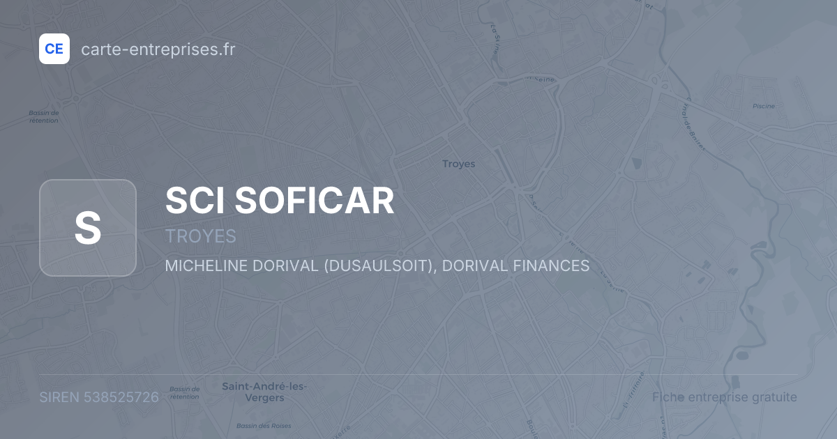 SCI SOFICAR — 538525726 — fiche entreprise