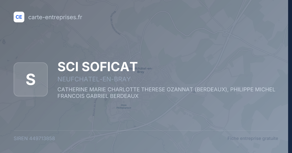 SCI SOFICAT — 449713858 — fiche entreprise