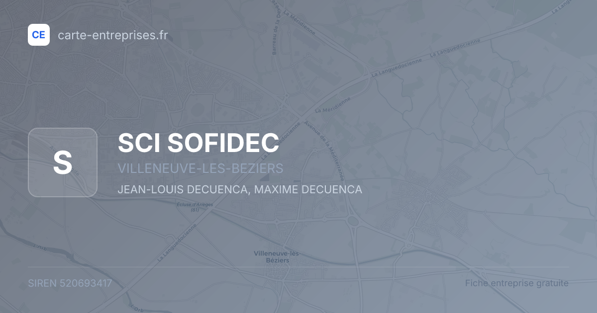 SCI SOFIDEC — 520693417 — fiche entreprise