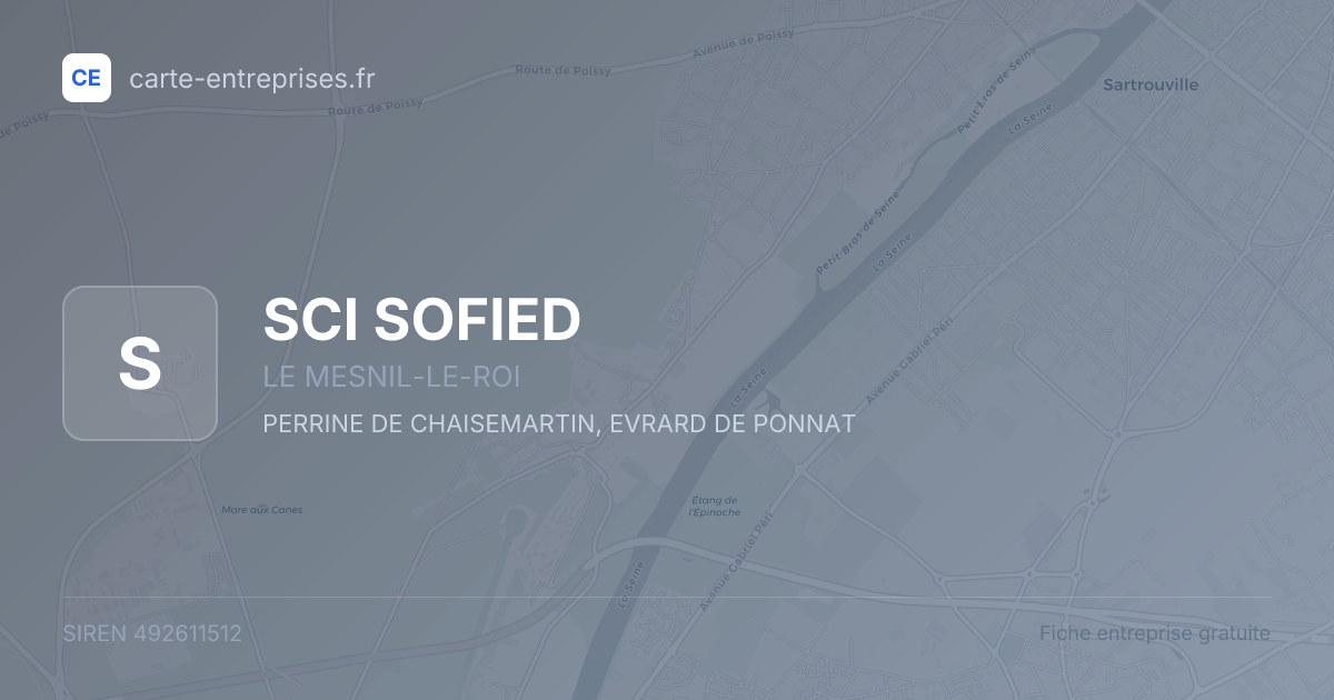 SCI SOFIED — 492611512 — fiche entreprise