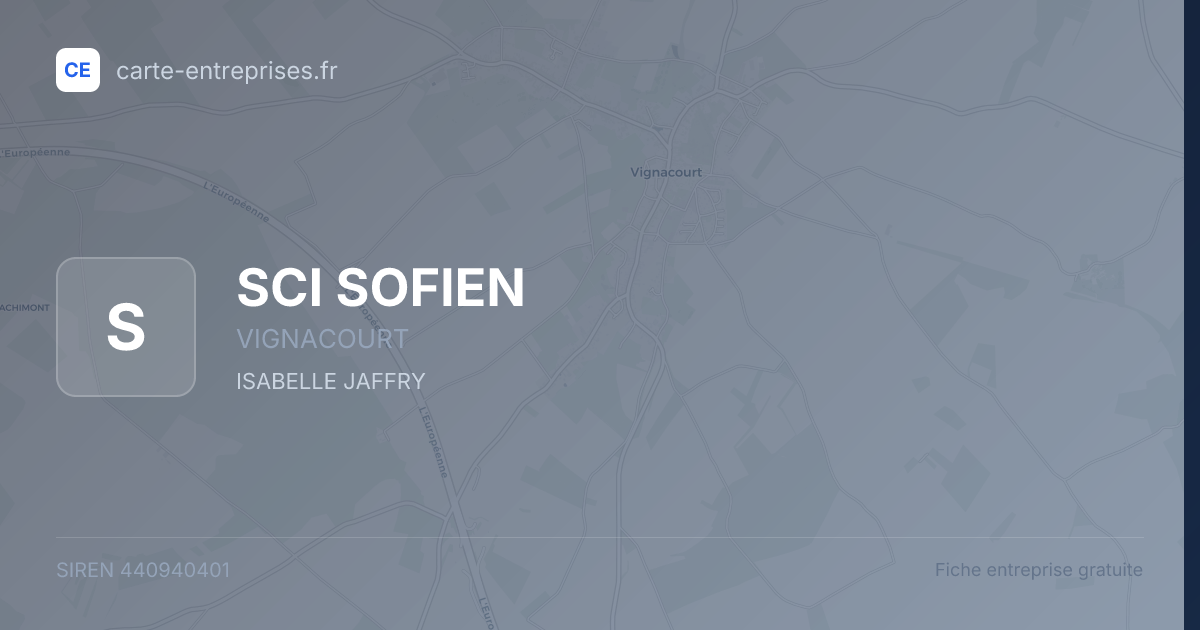 SCI SOFIEN — 440940401 — fiche entreprise