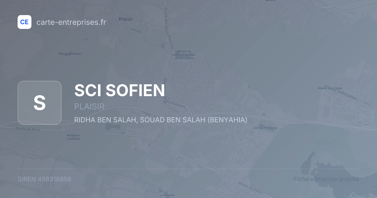 SCI SOFIEN — 498318856 — fiche entreprise