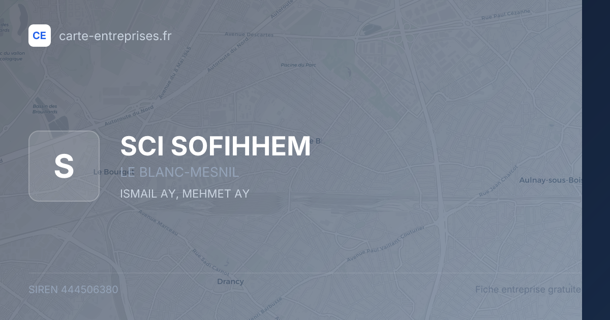 SCI SOFIHHEM — 444506380 — fiche entreprise