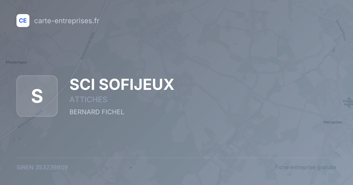 SCI SOFIJEUX — 353239809 — fiche entreprise