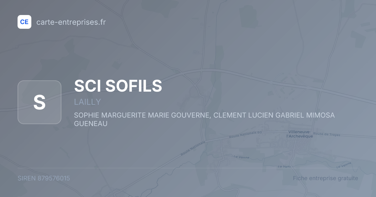 SCI SOFILS — 879576015 — fiche entreprise