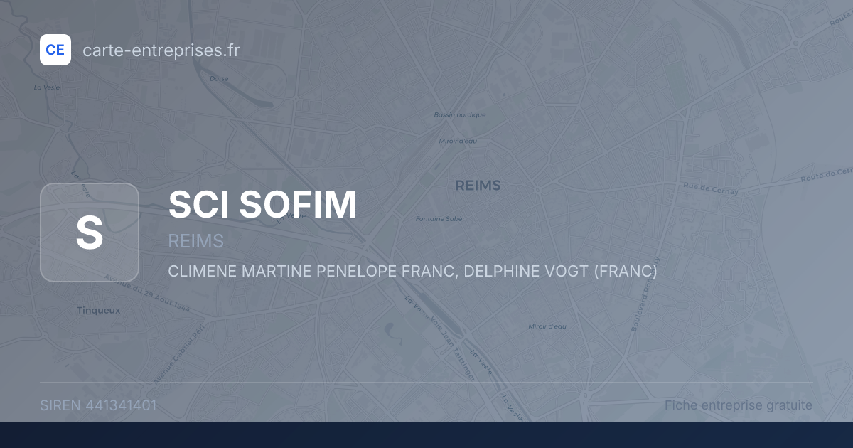 SCI SOFIM — 441341401 — fiche entreprise