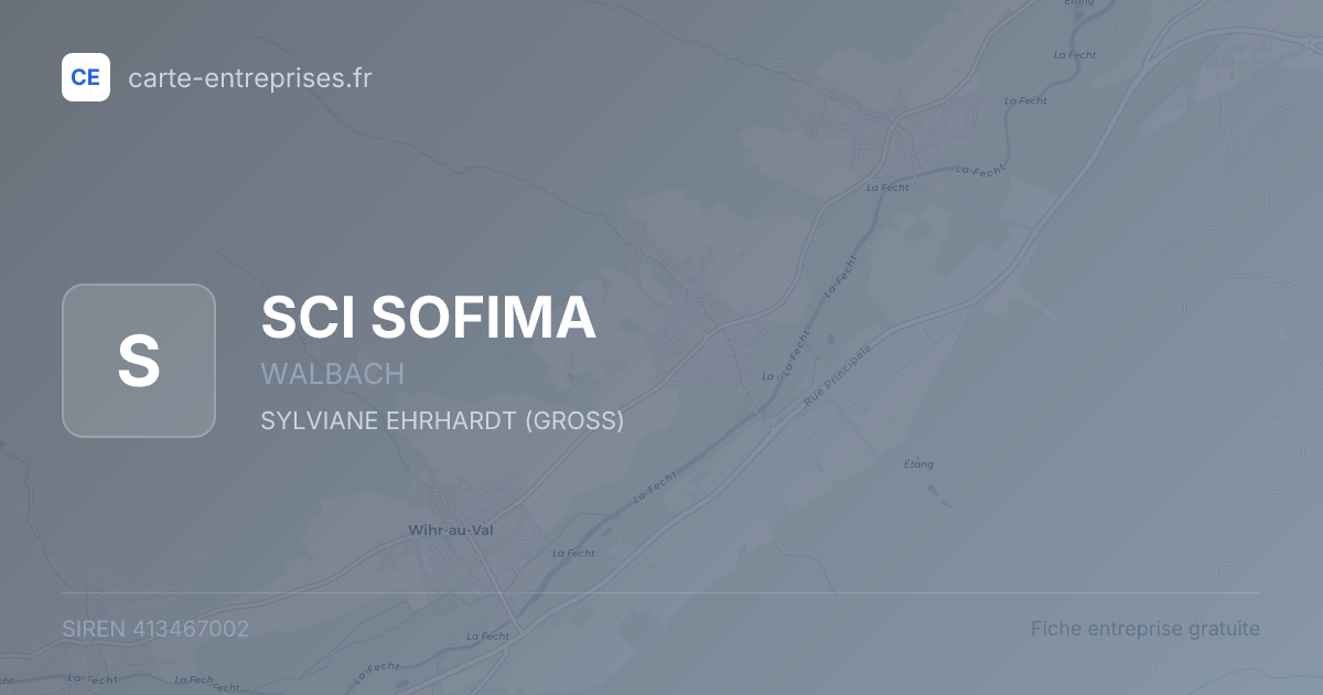 SCI SOFIMA — 413467002 — fiche entreprise