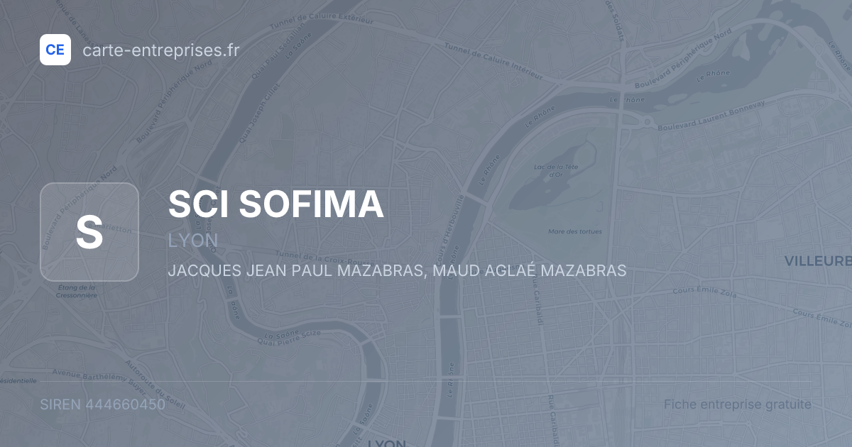 SCI SOFIMA — 444660450 — fiche entreprise