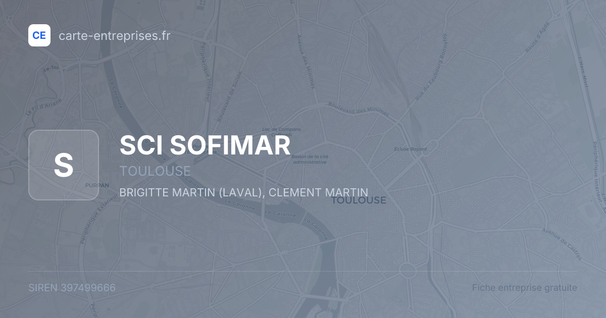 SCI SOFIMAR — 397499666 — fiche entreprise