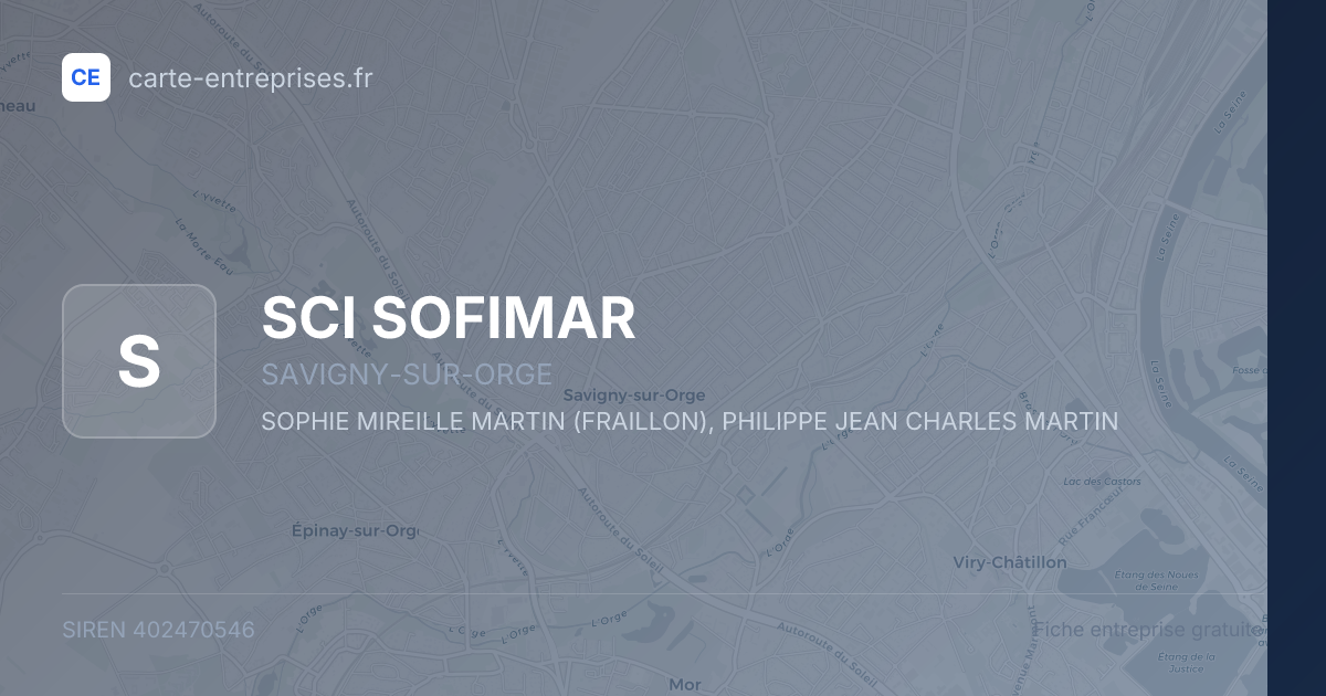 SCI SOFIMAR — 402470546 — fiche entreprise