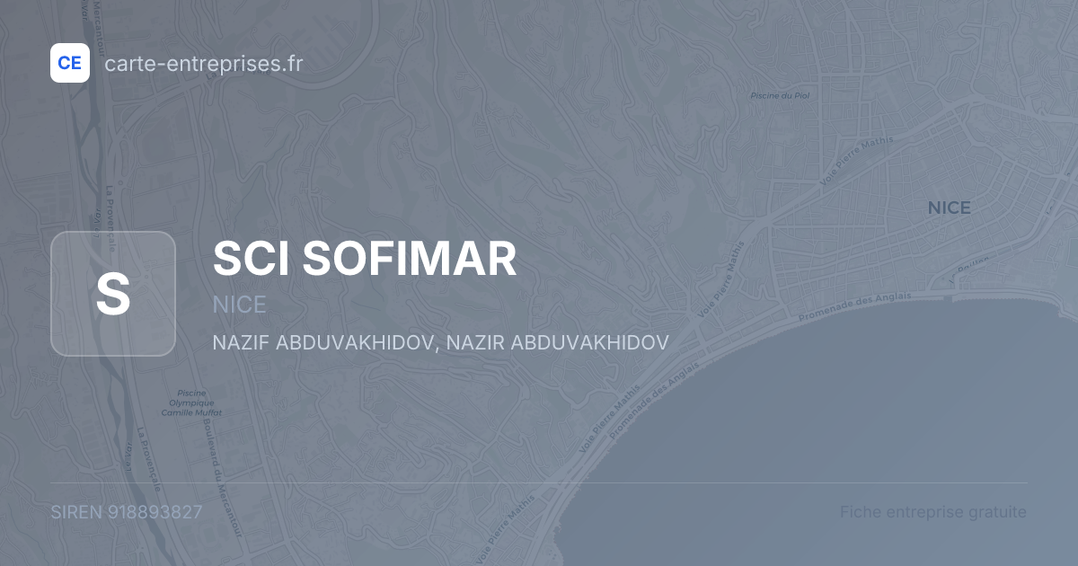 SCI SOFIMAR — 918893827 — fiche entreprise