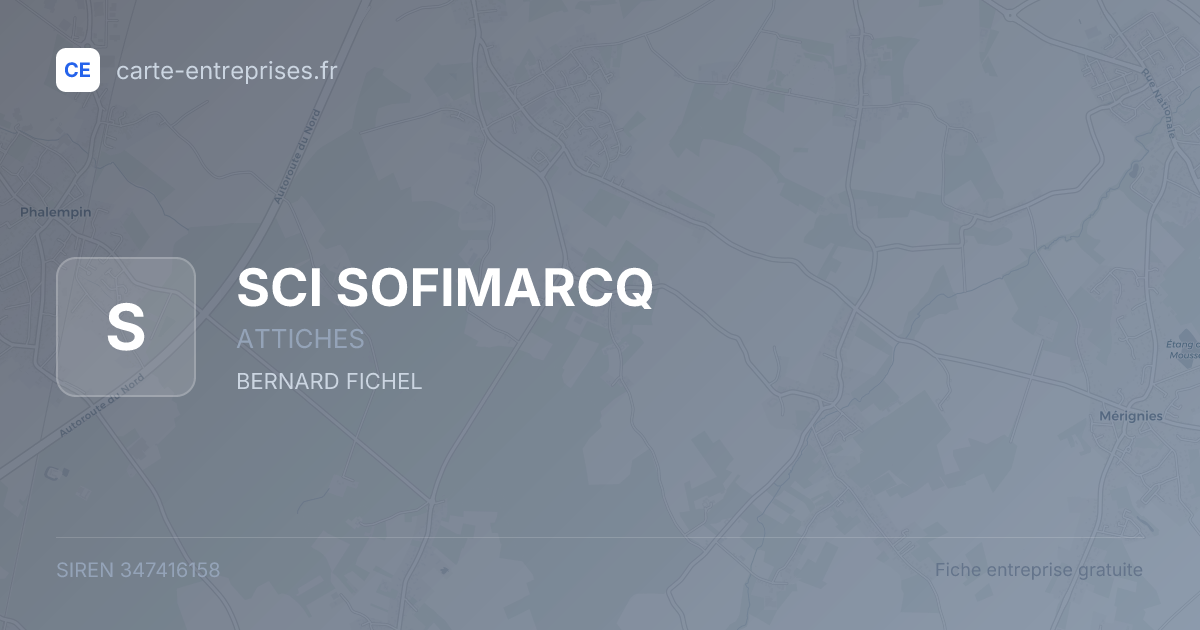 SCI SOFIMARCQ — 347416158 — fiche entreprise