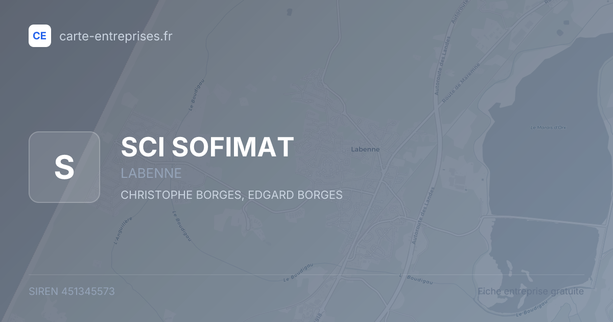 SCI SOFIMAT — 451345573 — fiche entreprise