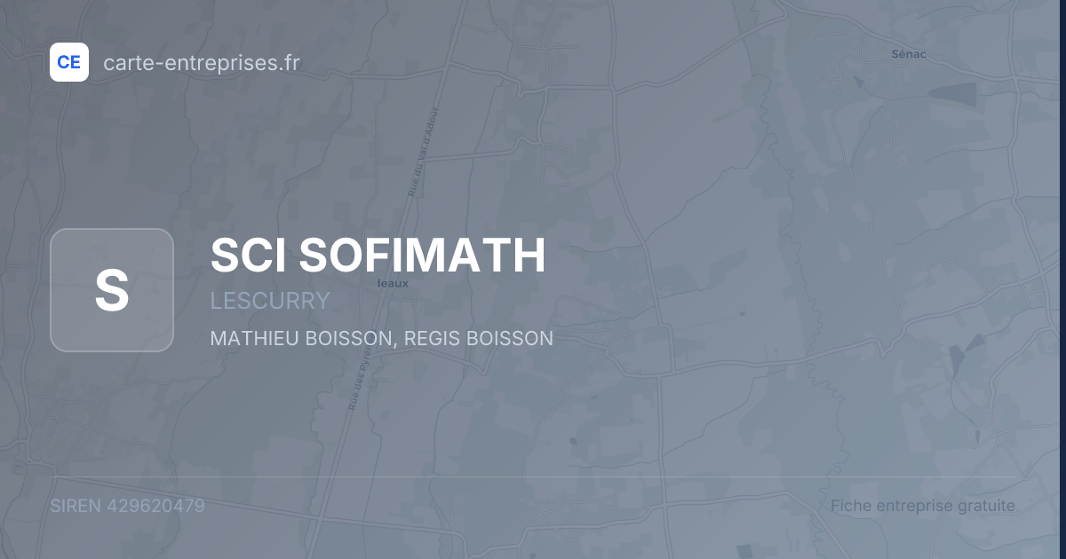 SCI SOFIMATH — 429620479 — fiche entreprise