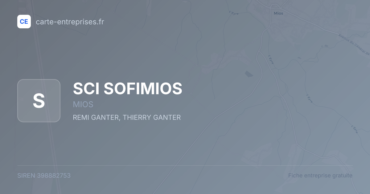 SCI SOFIMIOS — 398882753 — fiche entreprise