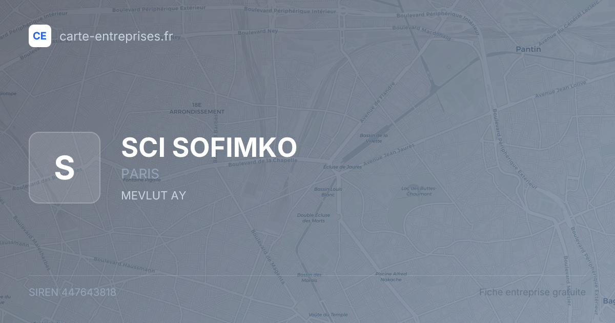SCI SOFIMKO — 447643818 — fiche entreprise