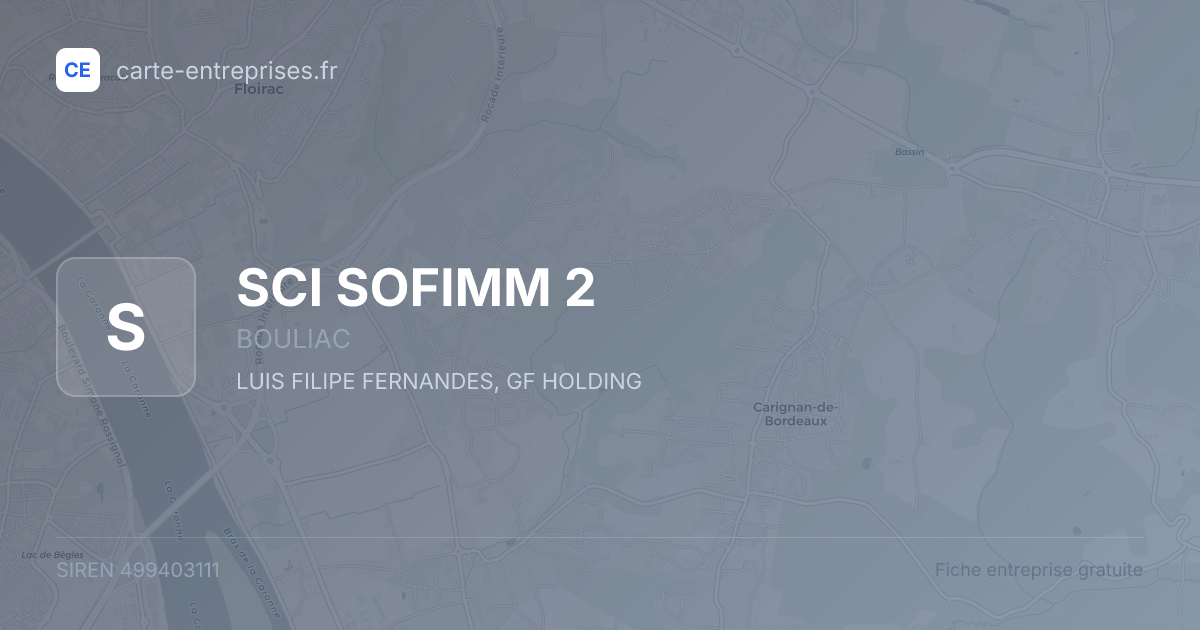SCI SOFIMM 2 — 499403111 — fiche entreprise