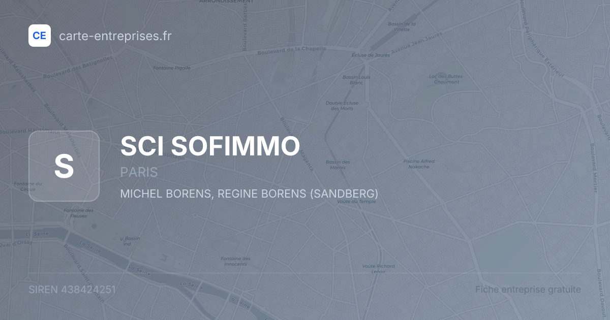 SCI SOFIMMO — 438424251 — fiche entreprise
