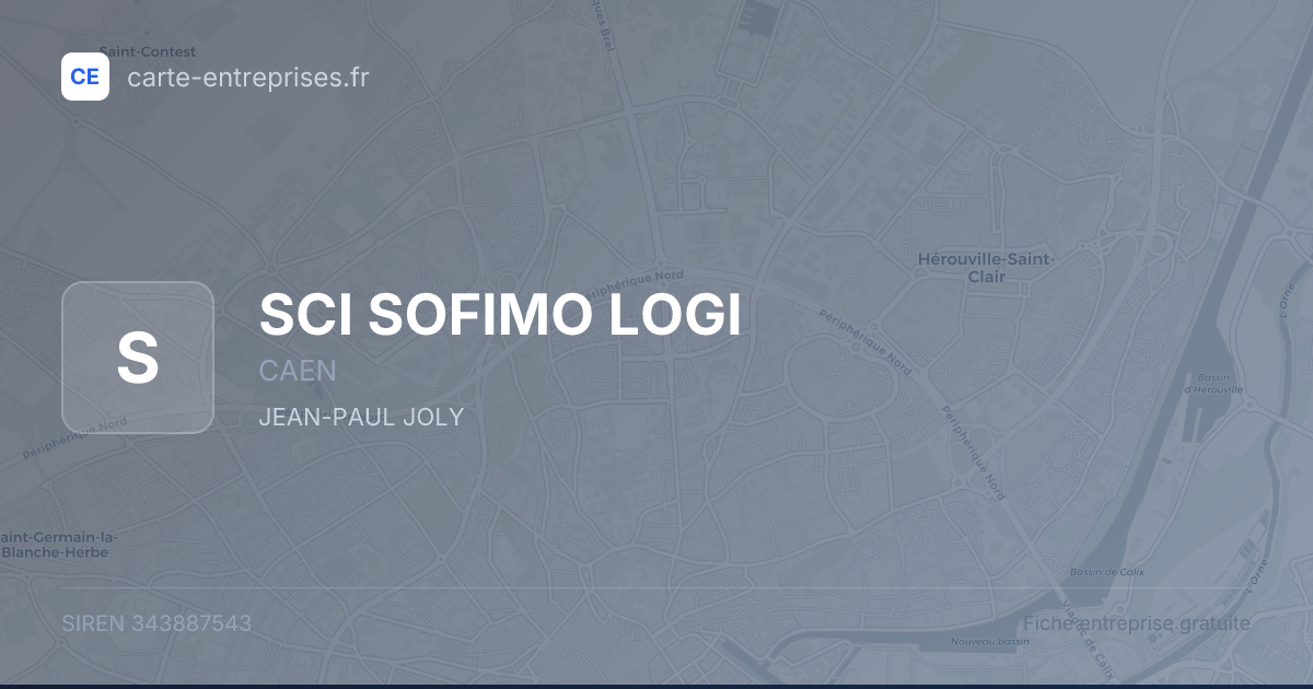 SCI SOFIMO LOGI — 343887543 — fiche entreprise