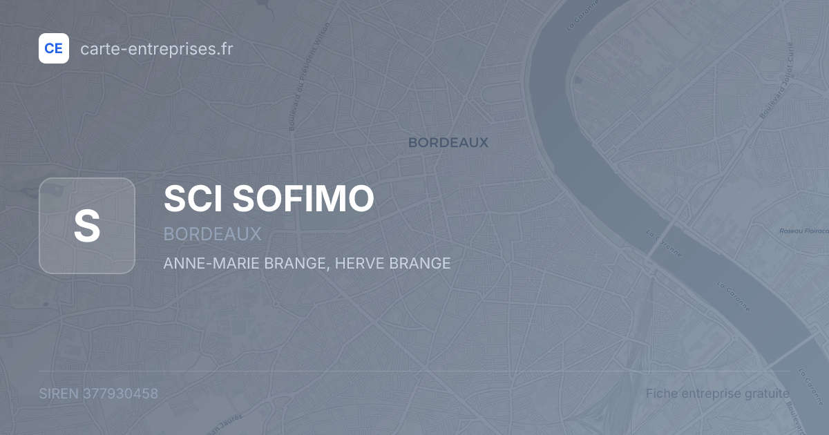 SCI SOFIMO — 377930458 — fiche entreprise