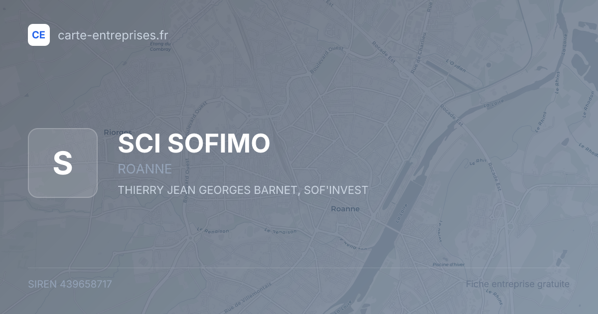 SCI SOFIMO — 439658717 — fiche entreprise