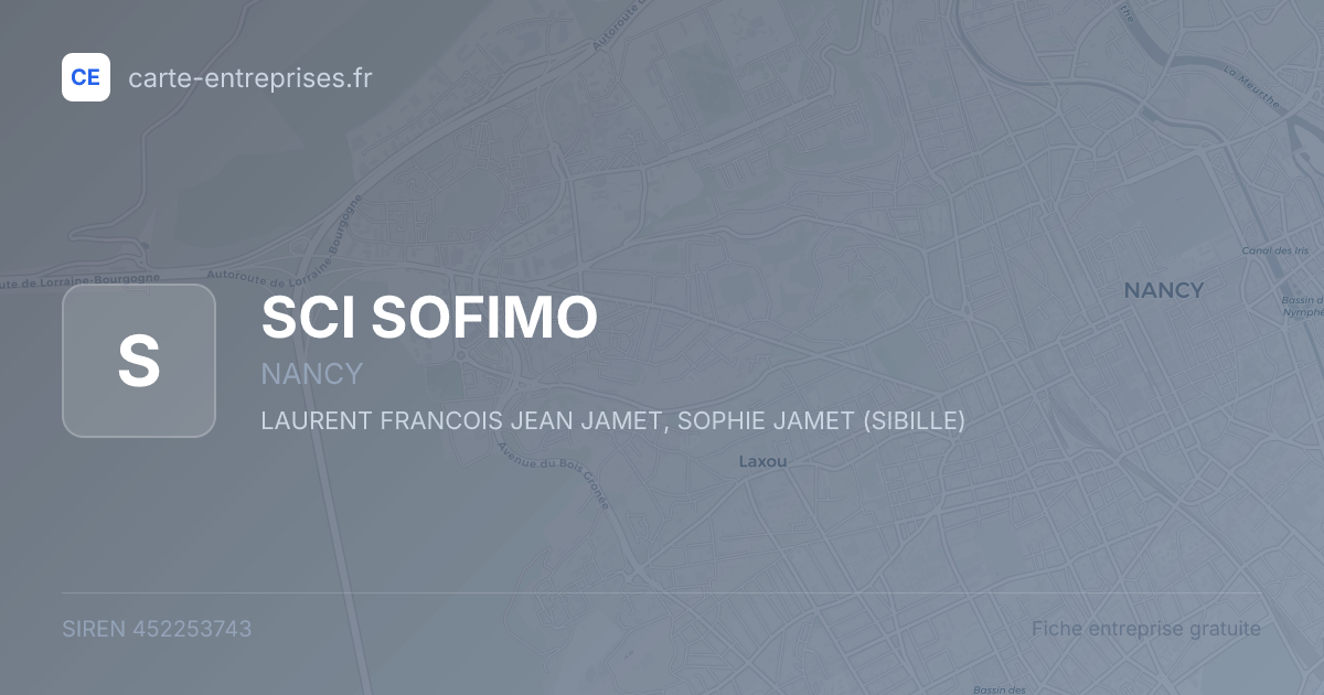 SCI SOFIMO — 452253743 — fiche entreprise