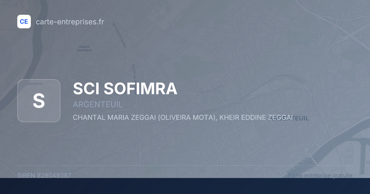 SCI SOFIMRA — 828049387 — fiche entreprise