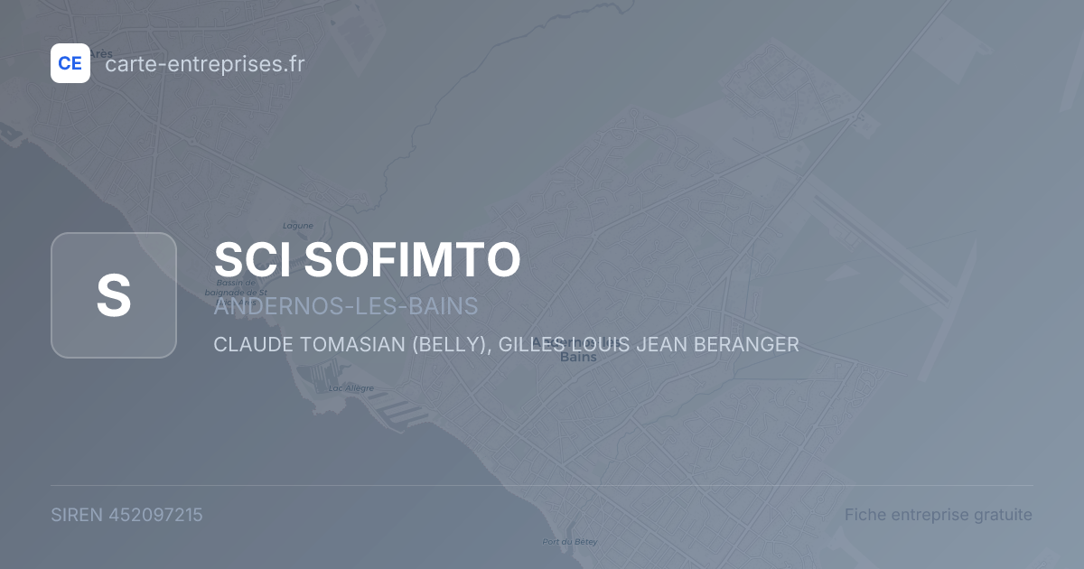 SCI SOFIMTO — 452097215 — fiche entreprise