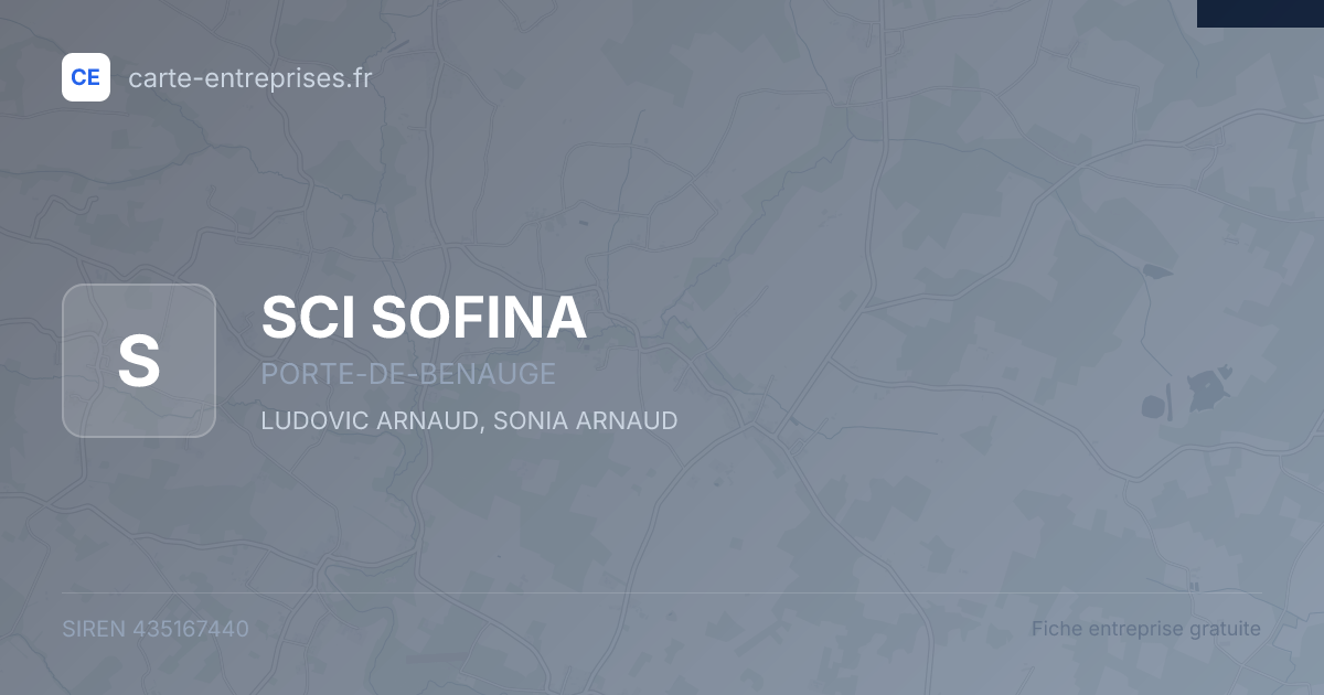 SCI SOFINA — 435167440 — fiche entreprise