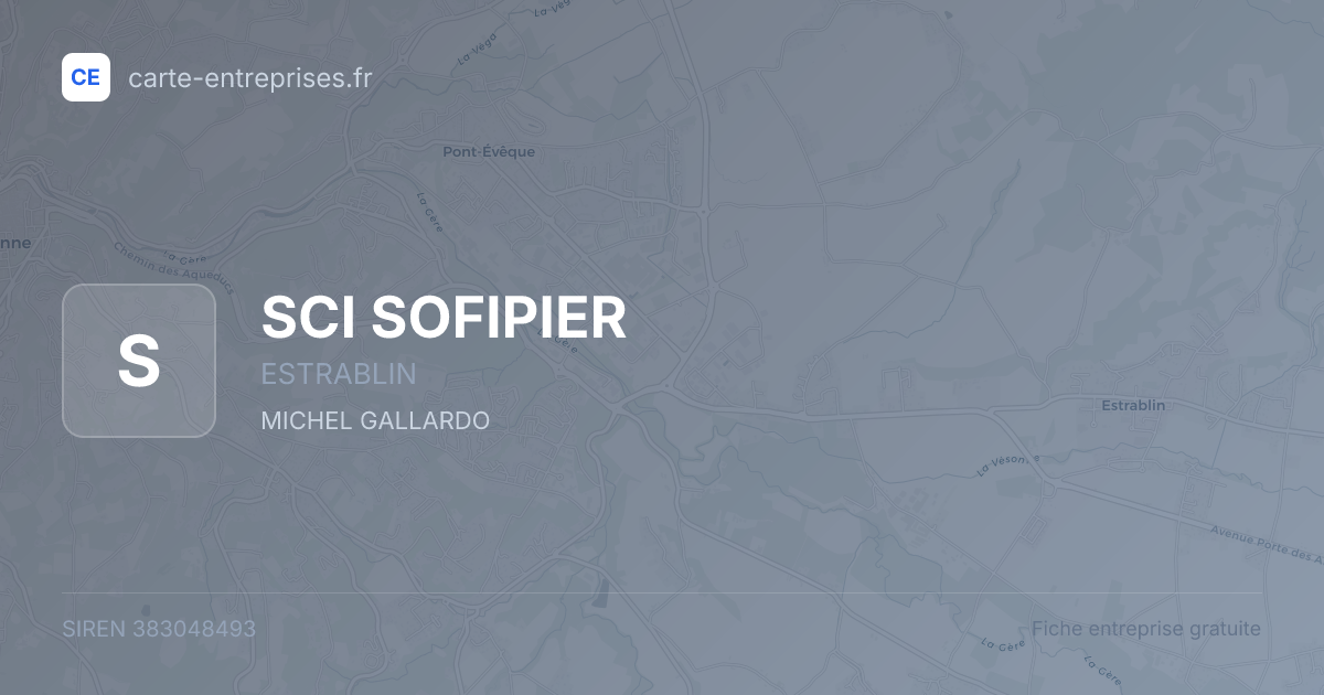 SCI  SOFIPIER — 383048493 — fiche entreprise