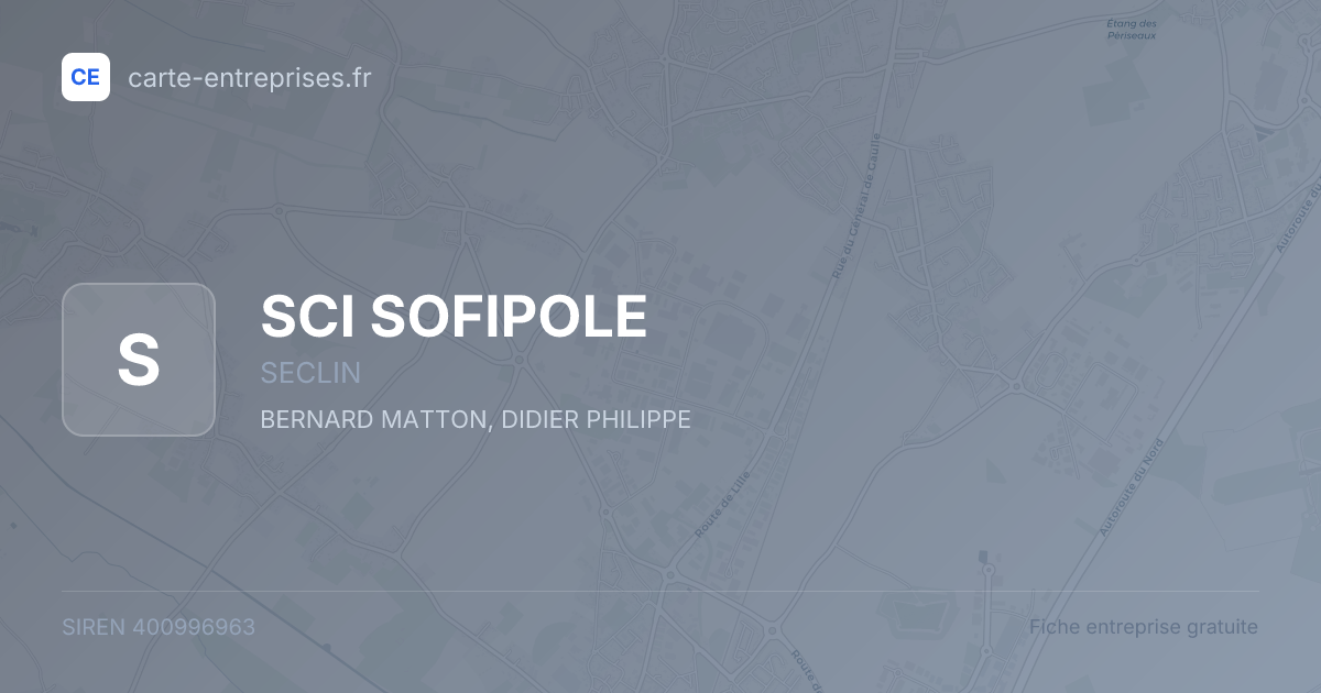 SCI SOFIPOLE — 400996963 — fiche entreprise
