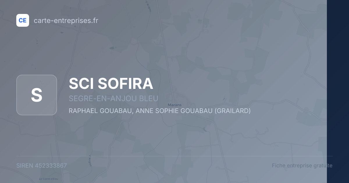 SCI SOFIRA — 452333867 — fiche entreprise