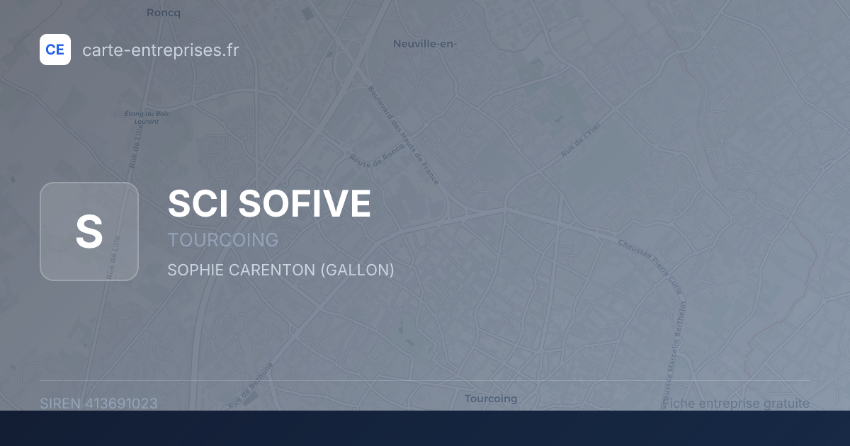 SCI SOFIVE — 413691023 — fiche entreprise