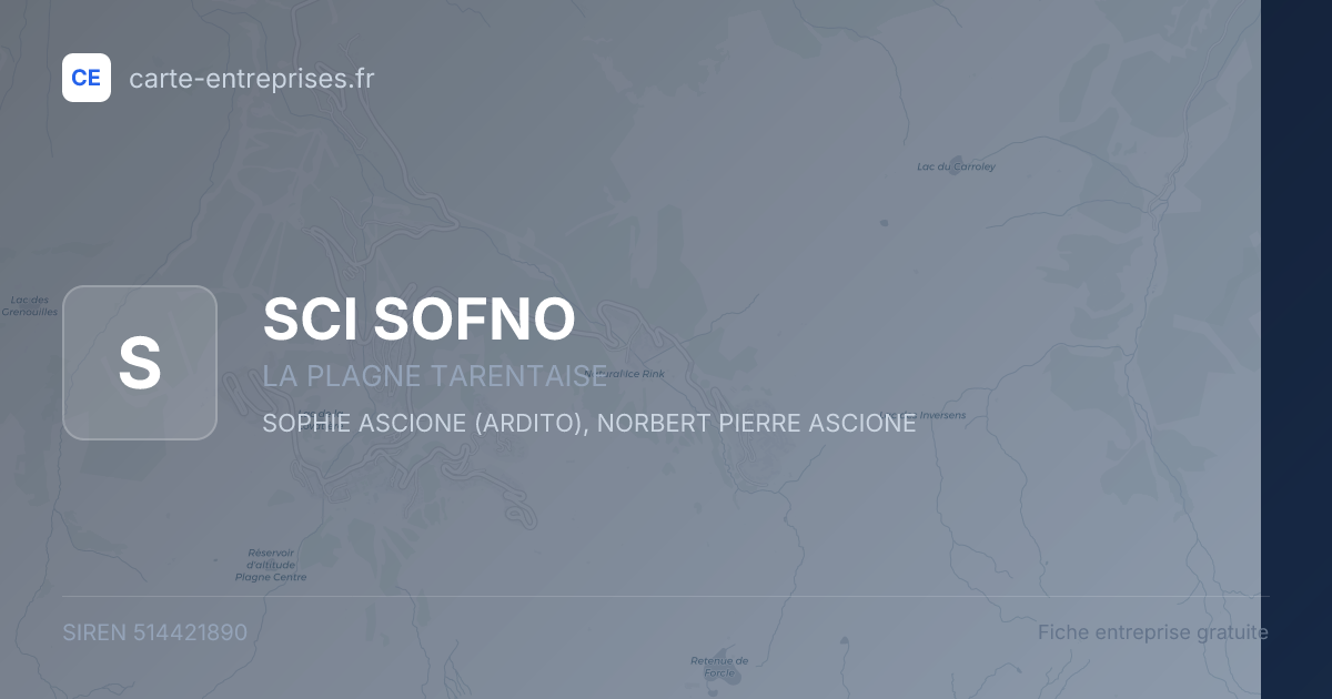 SCI SOFNO — 514421890 — fiche entreprise