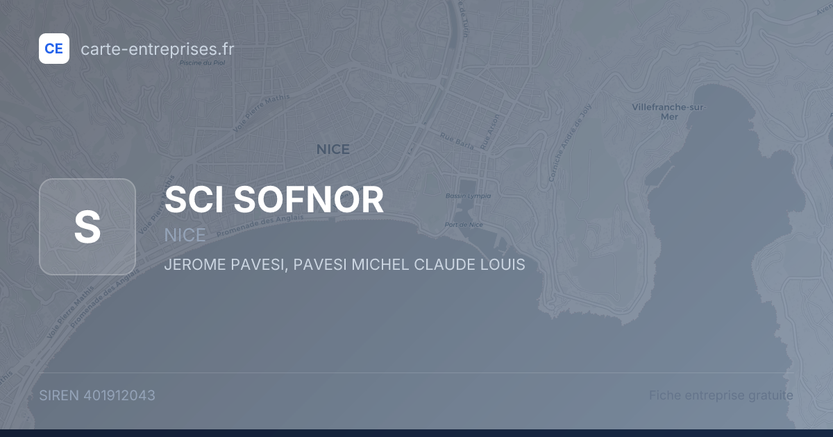 SCI SOFNOR — 401912043 — fiche entreprise