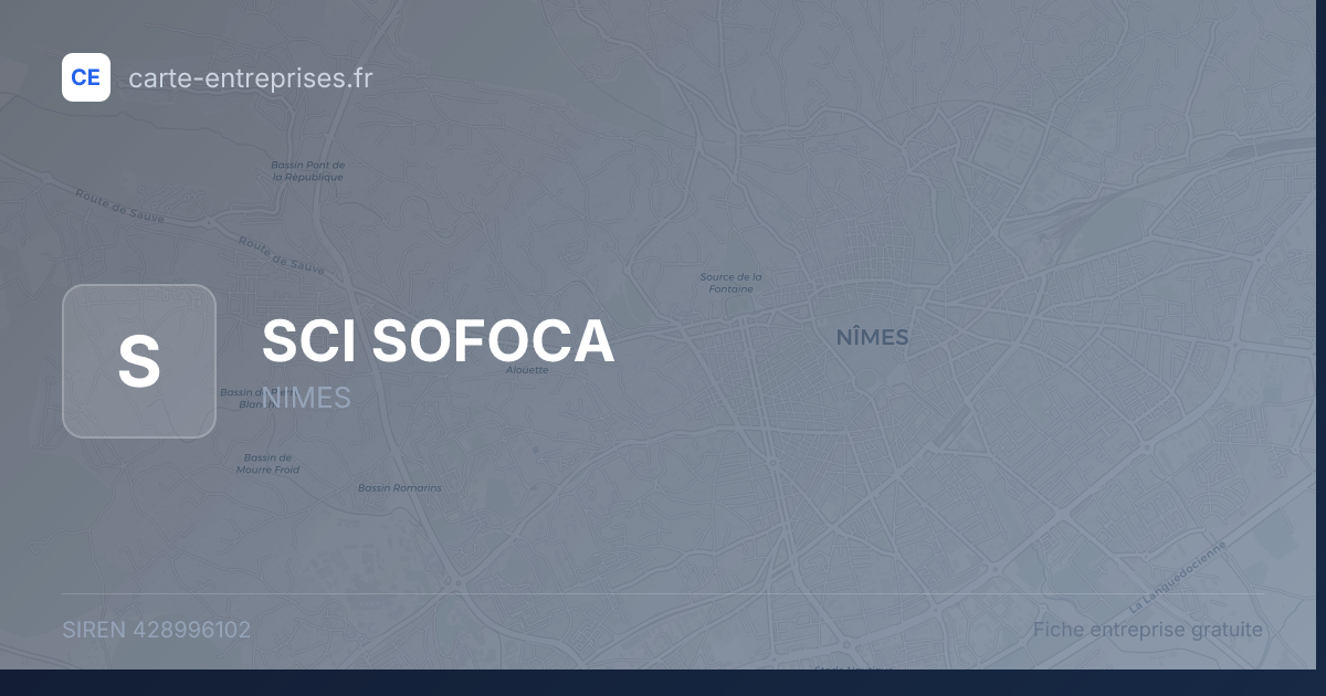 SCI SOFOCA — 428996102 — fiche entreprise