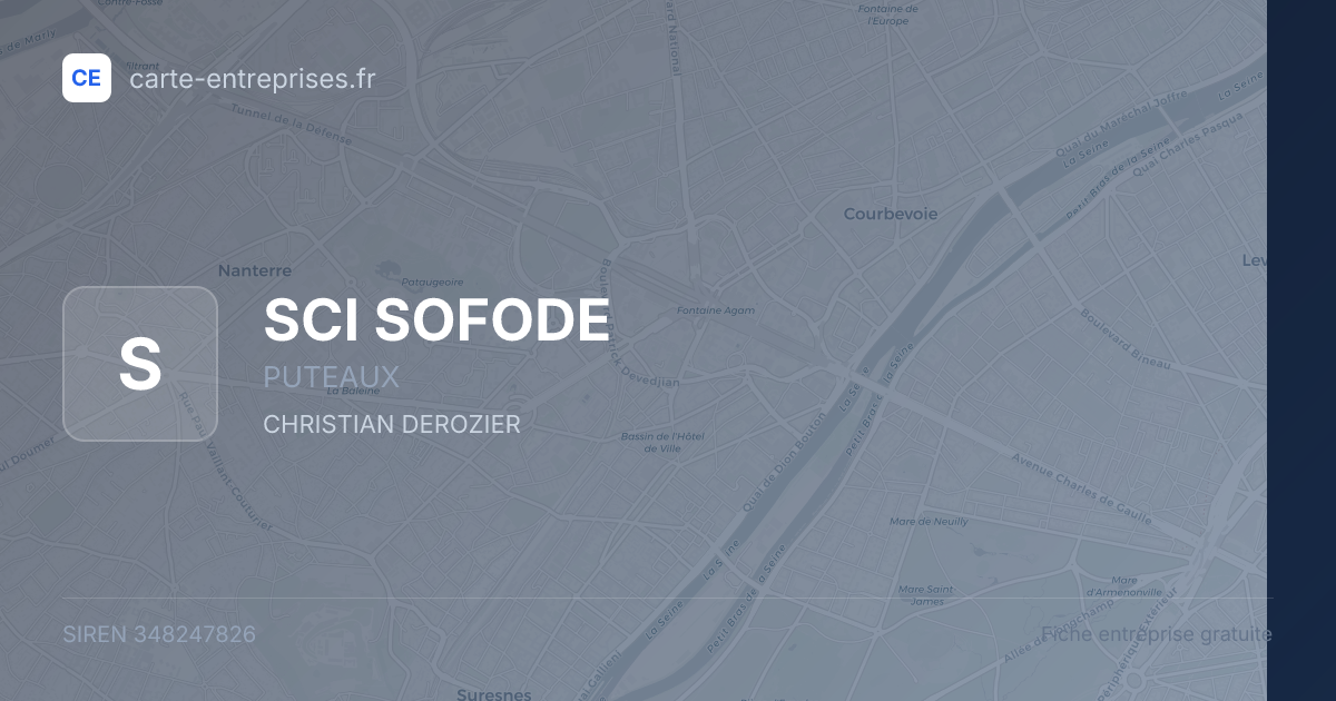SCI SOFODE — 348247826 — fiche entreprise