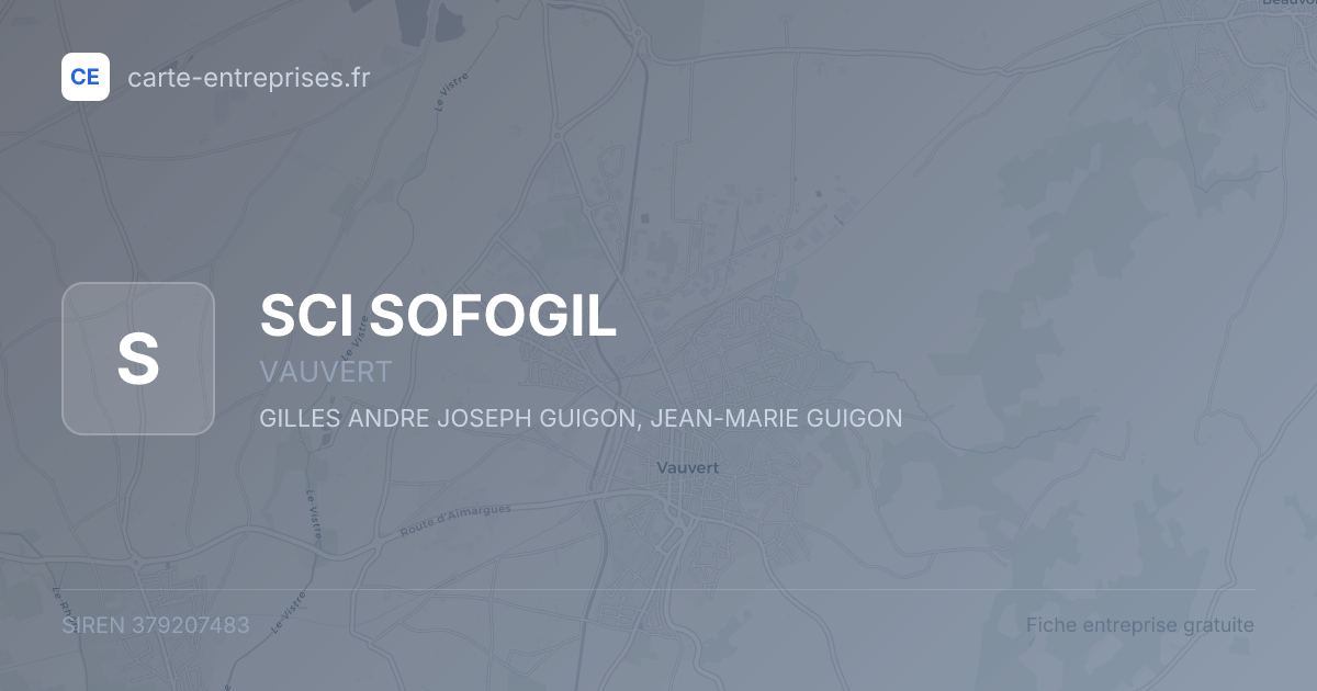 SCI SOFOGIL — 379207483 — fiche entreprise