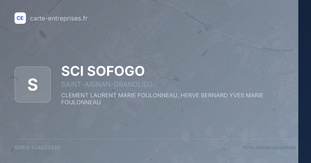 SCI SOFOGO — 904833449 — fiche entreprise