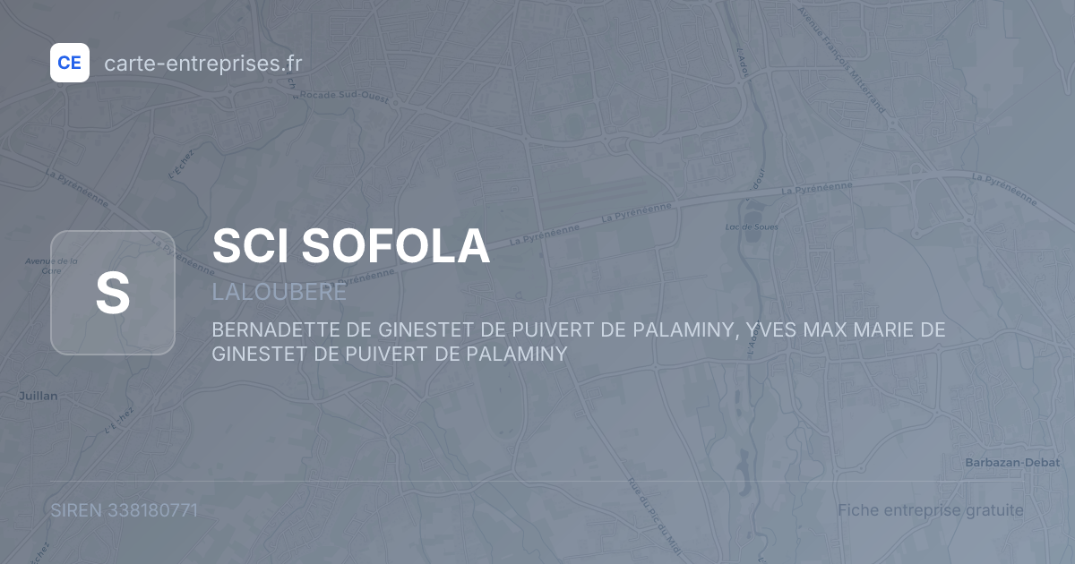 SCI SOFOLA — 338180771 — fiche entreprise