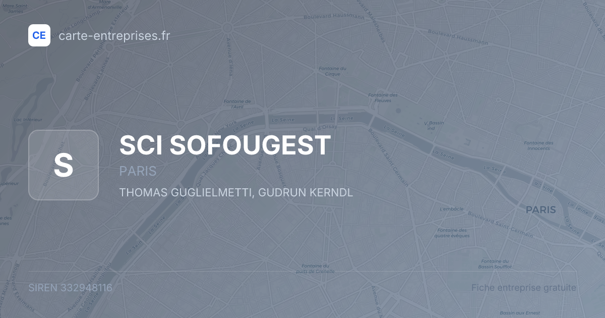 SCI SOFOUGEST — 332948116 — fiche entreprise