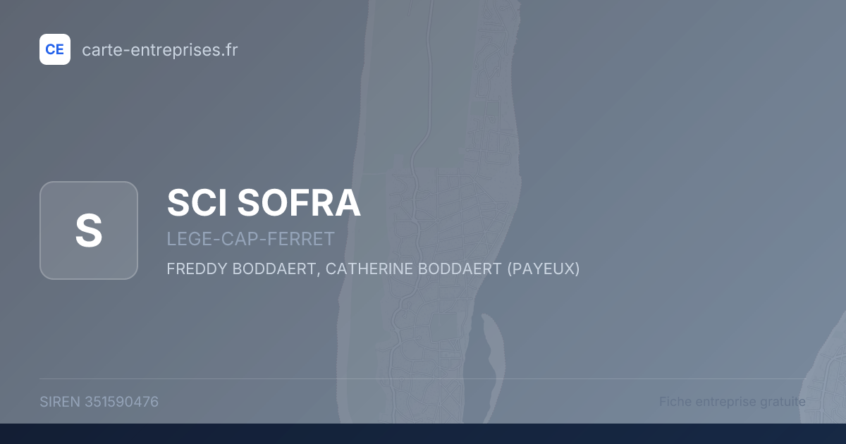 SCI SOFRA — 351590476 — fiche entreprise