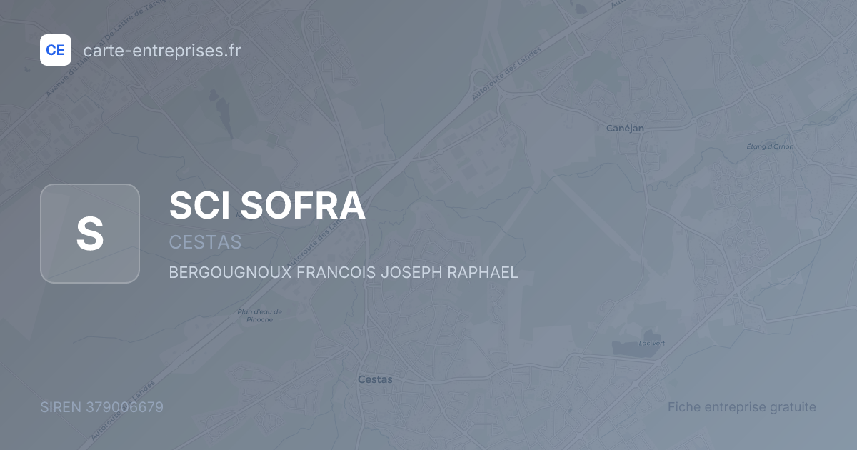 SCI SOFRA — 379006679 — fiche entreprise