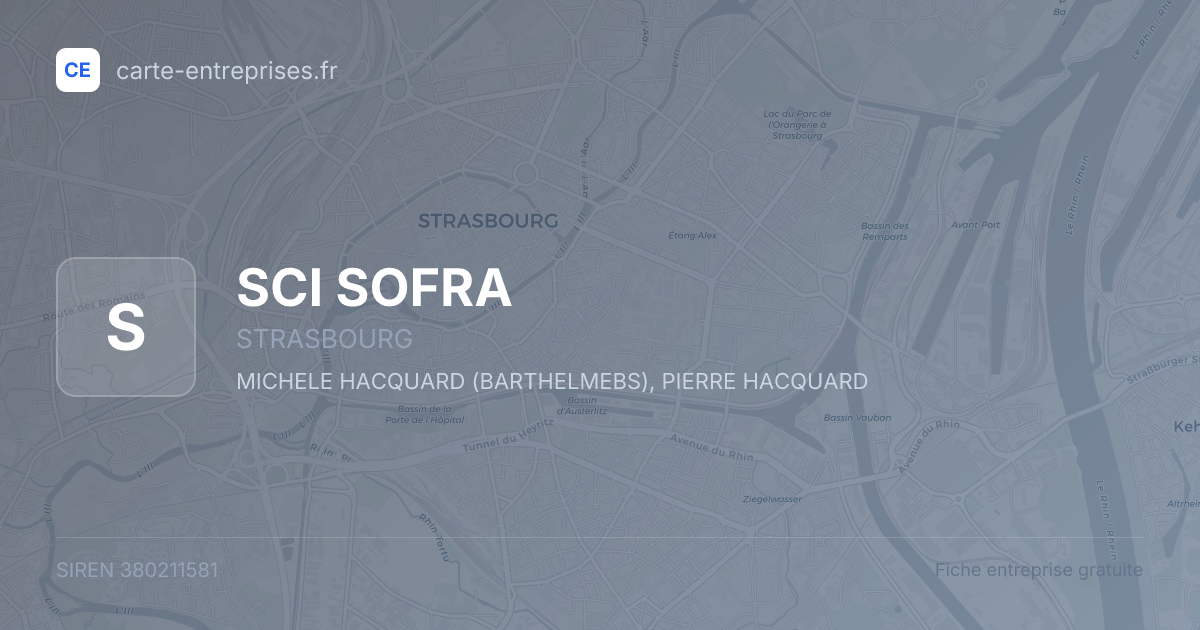 SCI SOFRA — 380211581 — fiche entreprise