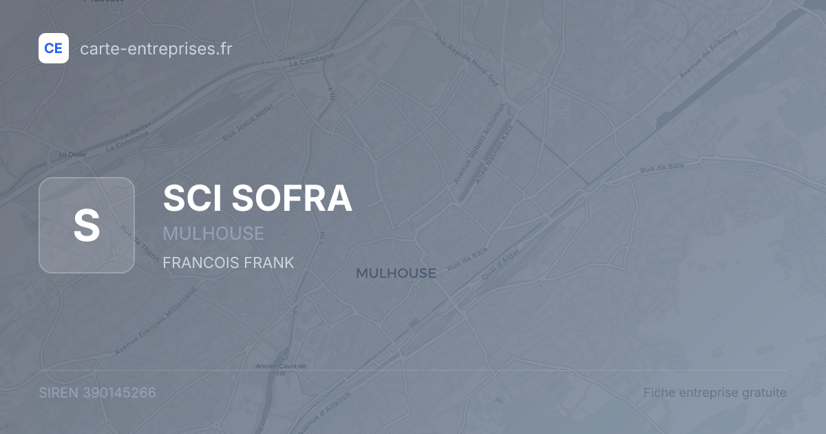 SCI SOFRA — 390145266 — fiche entreprise