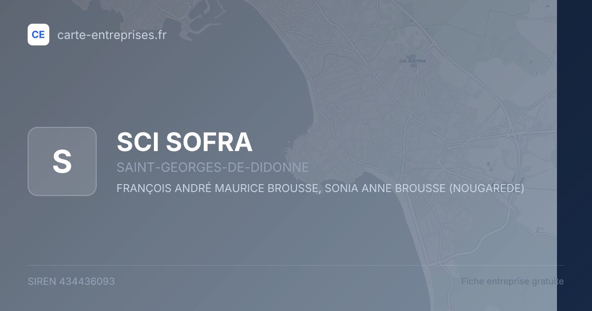 SCI SOFRA — 434436093 — fiche entreprise