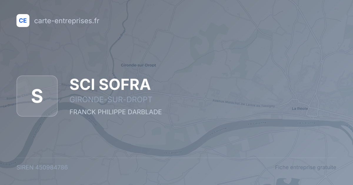 SCI SOFRA — 450984786 — fiche entreprise